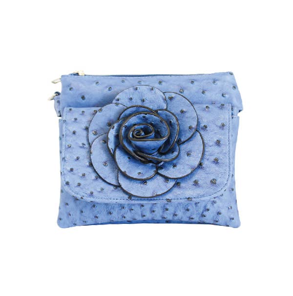 22 Tote - Wholesale Crossbody Bag - Women's - Floral Ostrich Crossbody Bag2