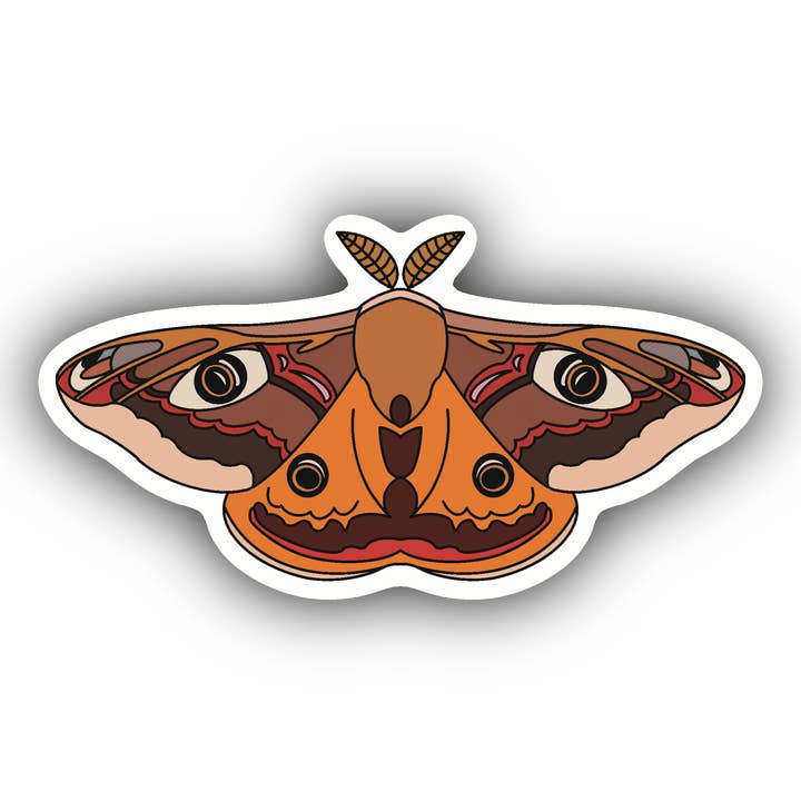 Kejser Moth Sticker for engroshandel hos Wednesday's Whimsies
