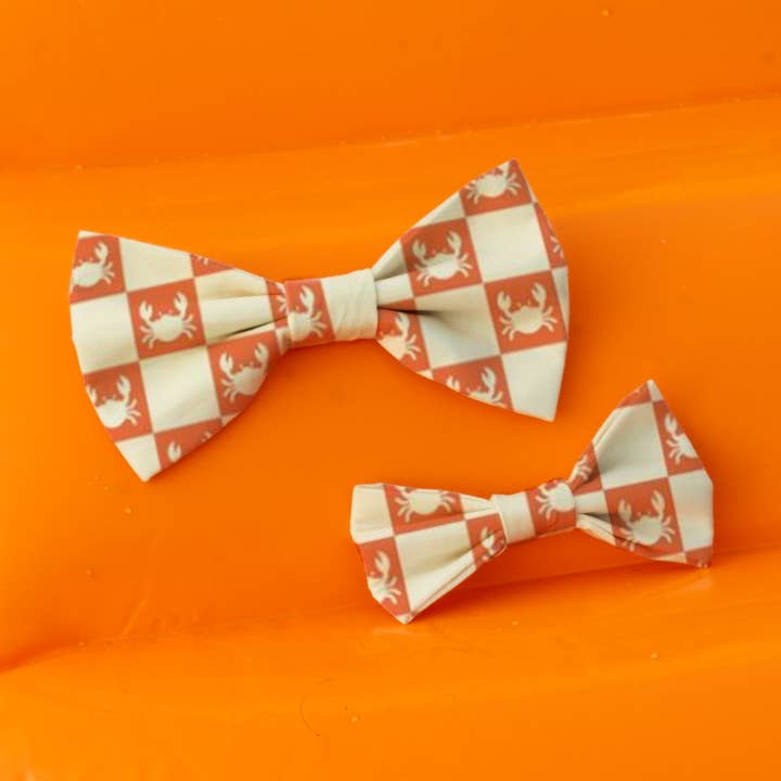Gravata Bowtie de Caranguejos Xadrez por atacado de Luca and B