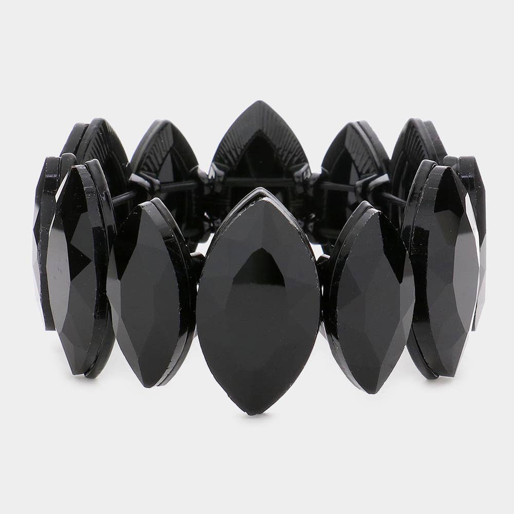 Sensibling Corp. – Pulseira de punho por atacado – Pulseira Marquise Stone Stretch para Noite7