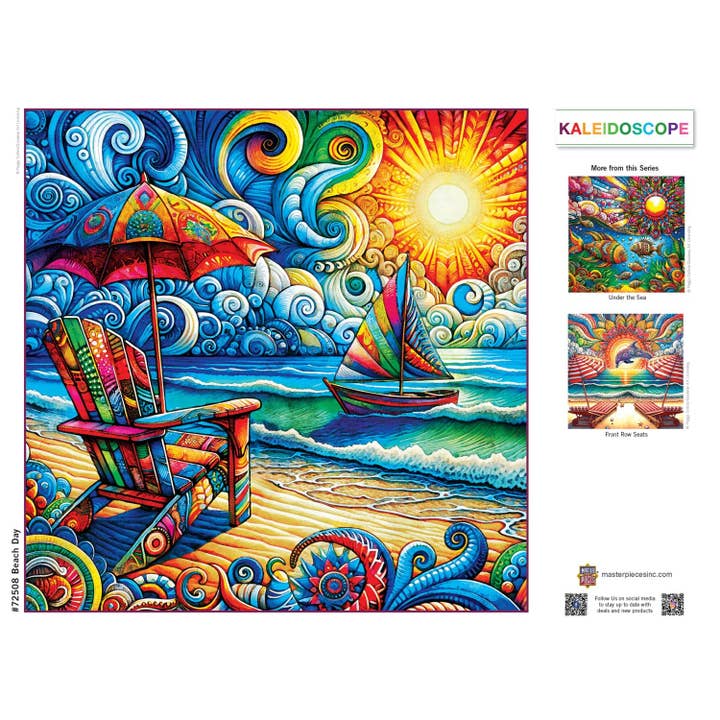 Masterpieces Puzzles - Wholesale Puzzle - Adult - Kaleidoscope - Beach Day 1000 Piece Jigsaw Puzzle