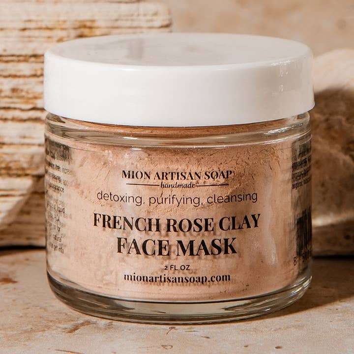 French Rose Clay Face Mask | Tone, Clear, and Detox for wholesale by MION Artisan Soap