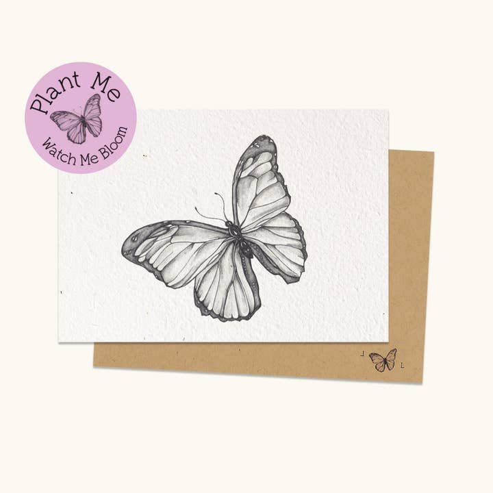 Plantable Greeting Card - Mae (butterfly) for wholesale by Laura Luke