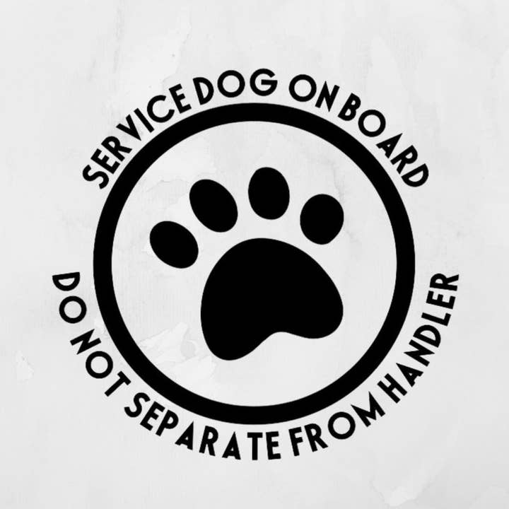 Service Dog on Board Vehicle Decal, Service Dog Car Decal, Do Not Separate from Handler Car Decal for wholesale by Cre8tionsByCaitlynn