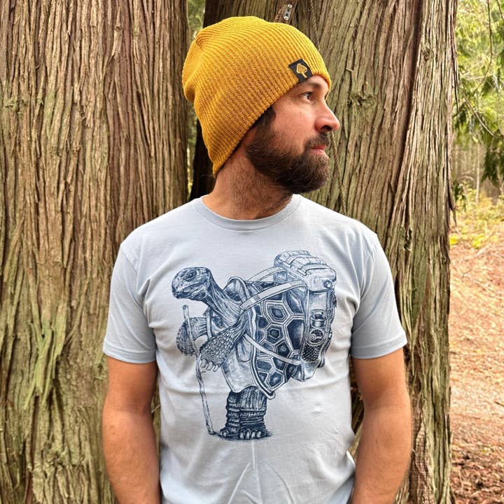 Slow Loris - Wholesale Screen Printed T-Shirt - Men's - Hiking Tortoise T Shirt