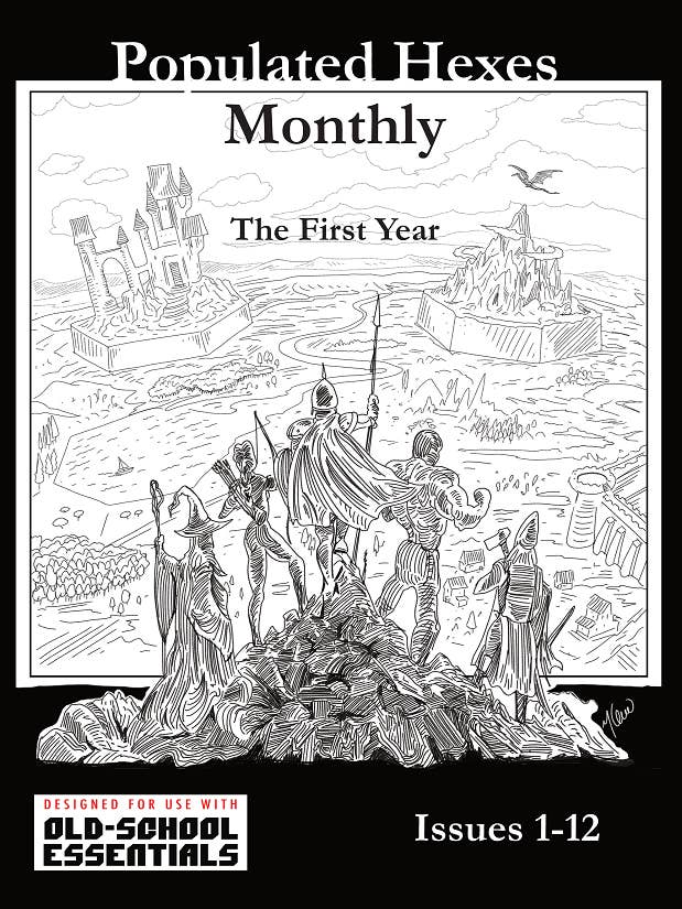 Populated Hexes Monthly Year One Offset Hardcover for wholesale by Third Kingdom Games