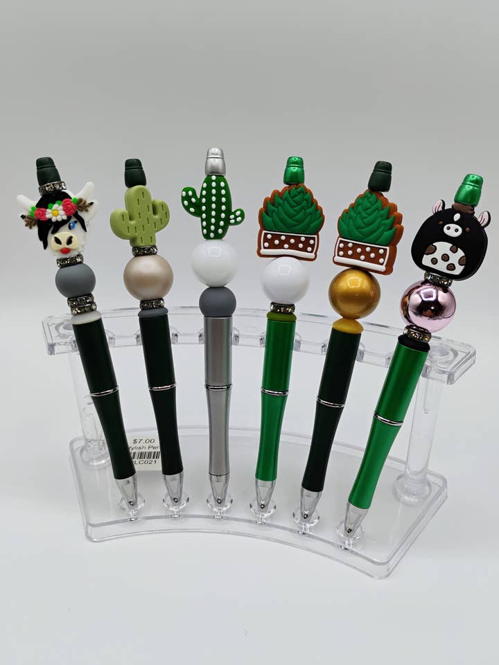 6 beaded pens lot - one order is 6 pens for wholesale by Swanky Lady Couture