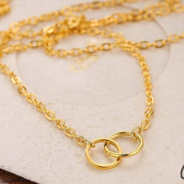 Kate Tuesday Jewelry - Wholesale Pendant/Charm Necklace - Karma Gold Necklace on Card
