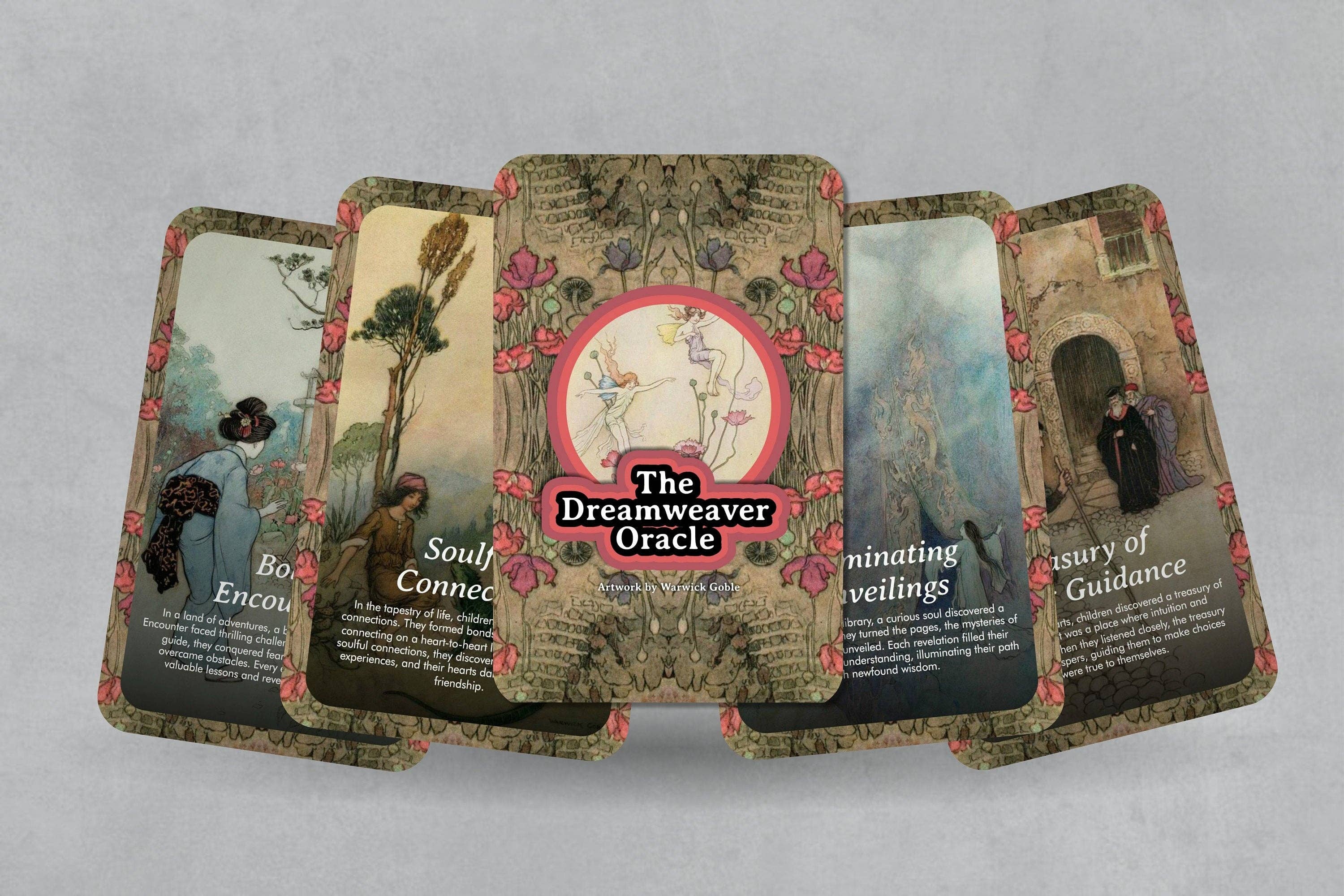 Ibiza Tarot USA - Wholesale Tarot Cards - The Dreamweaver Oracle -  Artwork by Warwick Goble - 24 cards - Oracle Cards - Oracle Deck - Fortune Telling - Divination cards - Fairy tale1