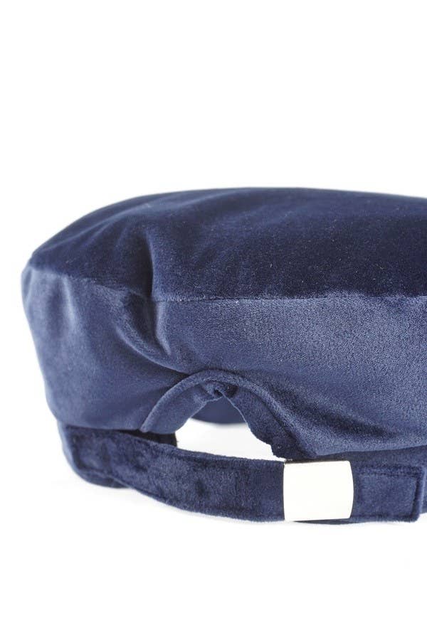 Olive & Pique - Wholesale Newsboy/Schoolboy Hat - Women's - Vintage Velvet Sailor Greek Fisherman Hat, Adjustable2