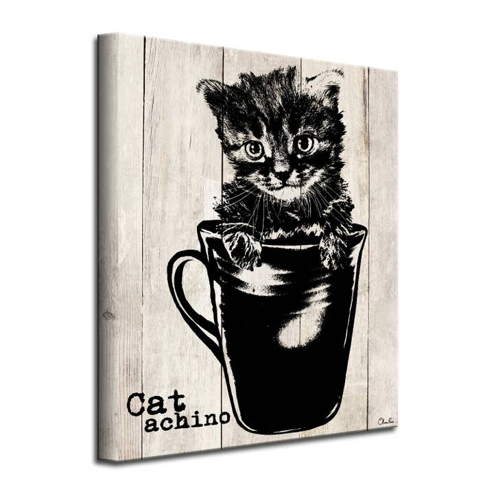 Catachino' Toile Enveloppée Chat Art mural pour la vente par Ready2hangart, Inc.