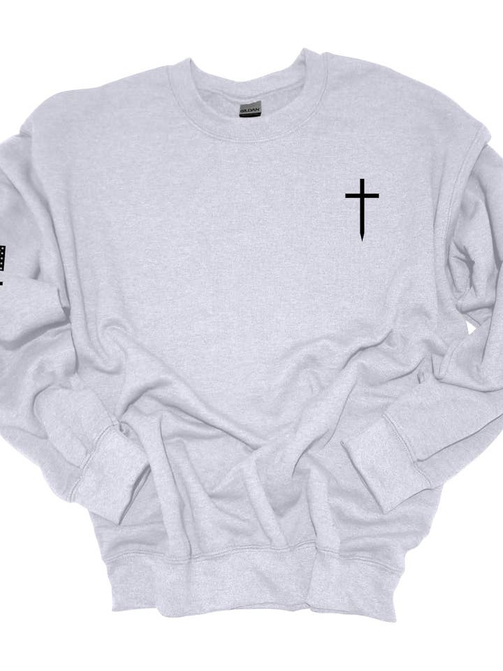 Faith Cross Crest American Flag SW for wholesale by Trenz Shirt Company