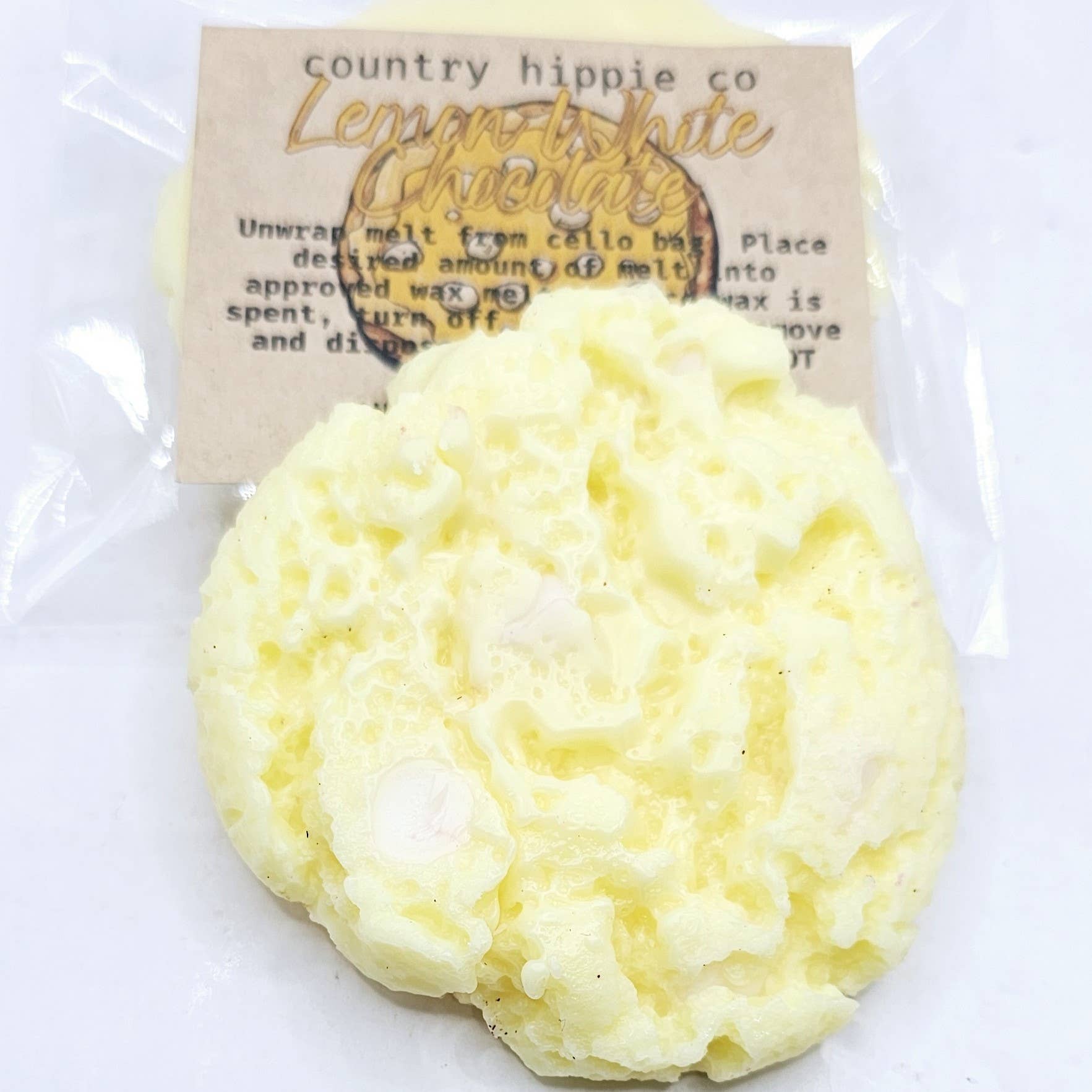Country Hippie Co. – wholesale Wax melt – Lemon White Chocolate Large Cookie Wax Melts 1