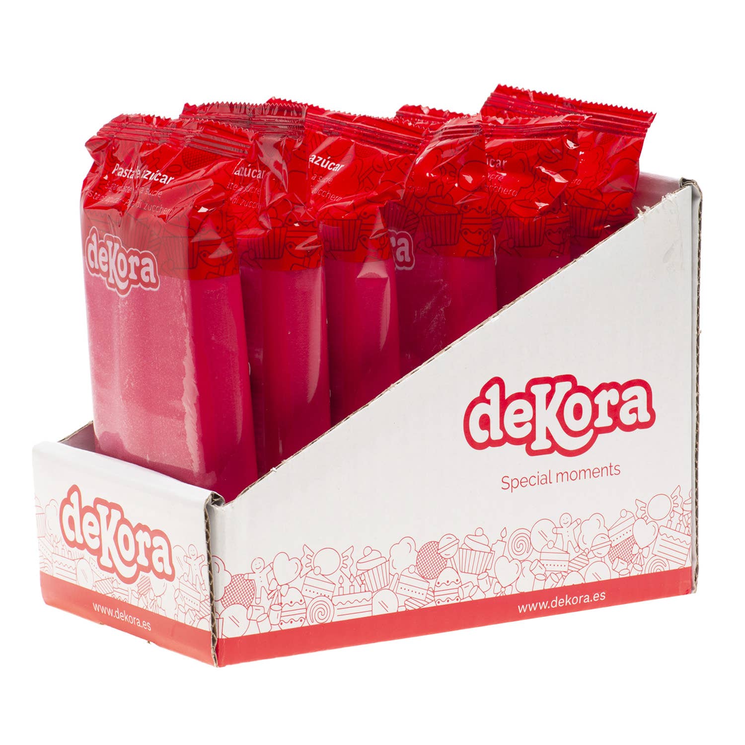 dekora - Vendita all'ingrosso Kit decorazione torte - FONDENTE FUCSIA SENZA GLUTINE 250G5