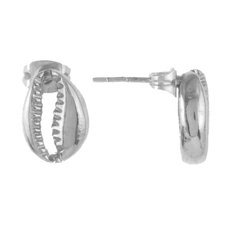 Cowrie Earrings Sterling Silver for wholesale by Jam+Rico