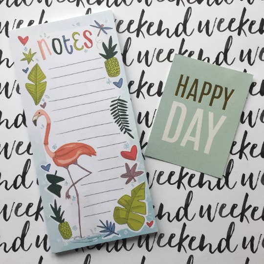 The Persnickety Co - Wholesale Notepad - Flamingo List Notepad