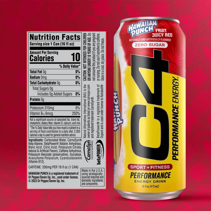 Campus Protein - Wholesale Sports/Energy Drink - Cellucor C4 Performance Energy® x Hawaiian Punch