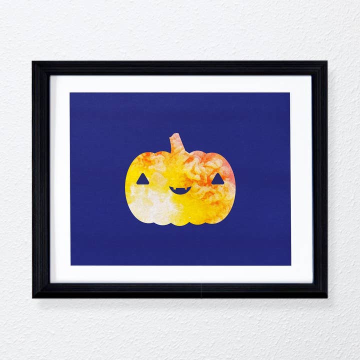 Little Pumpkin Print | Risograph Print 8x10 for wholesale by And Studio