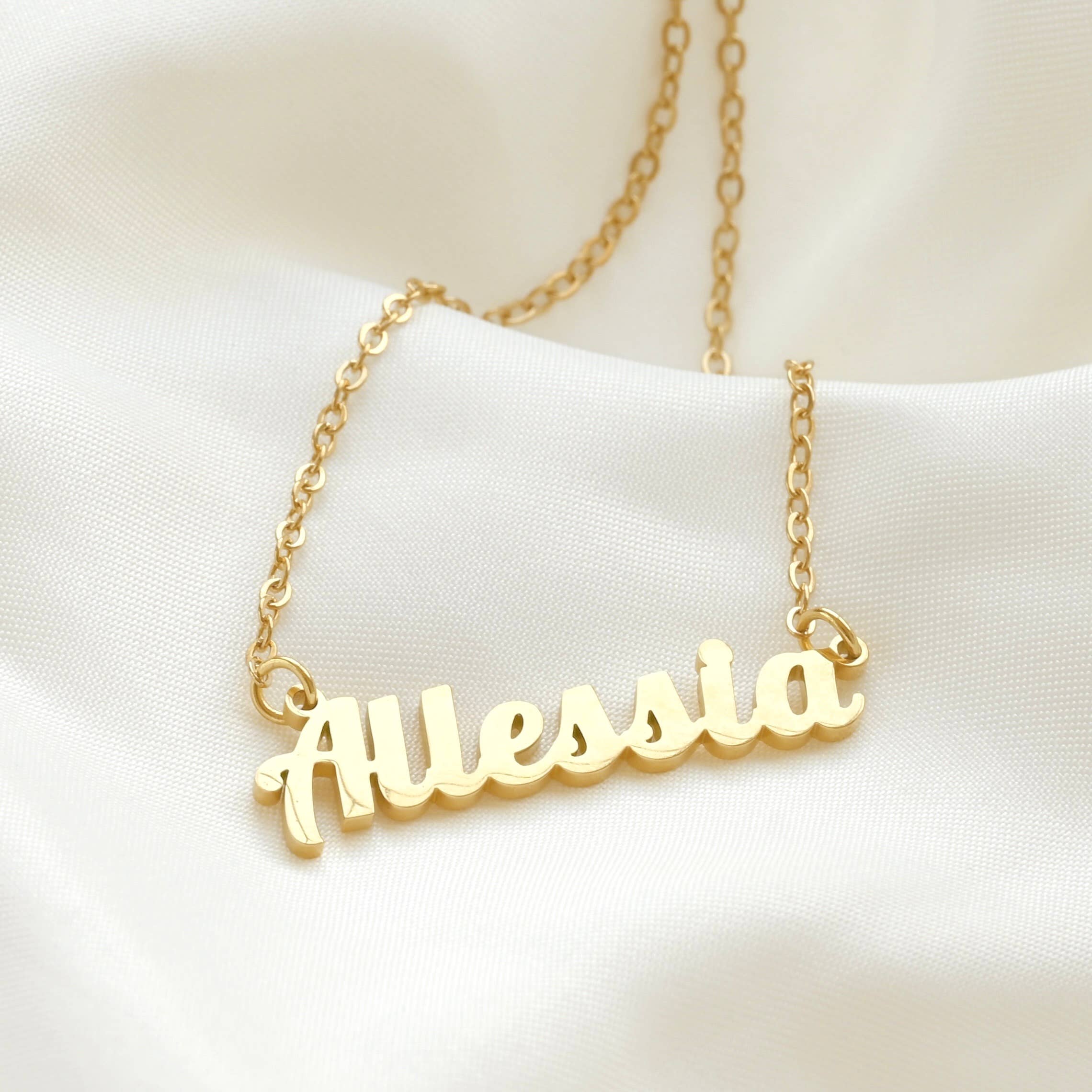Blueyejewelry - Wholesale Pendant/Charm Necklace - Custom Name Necklace - 18k Gold Personalized Name Necklace11