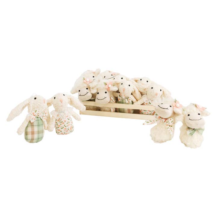 Set of 12 Plush Sheep & Bunnies in Box for wholesale by WT Collection