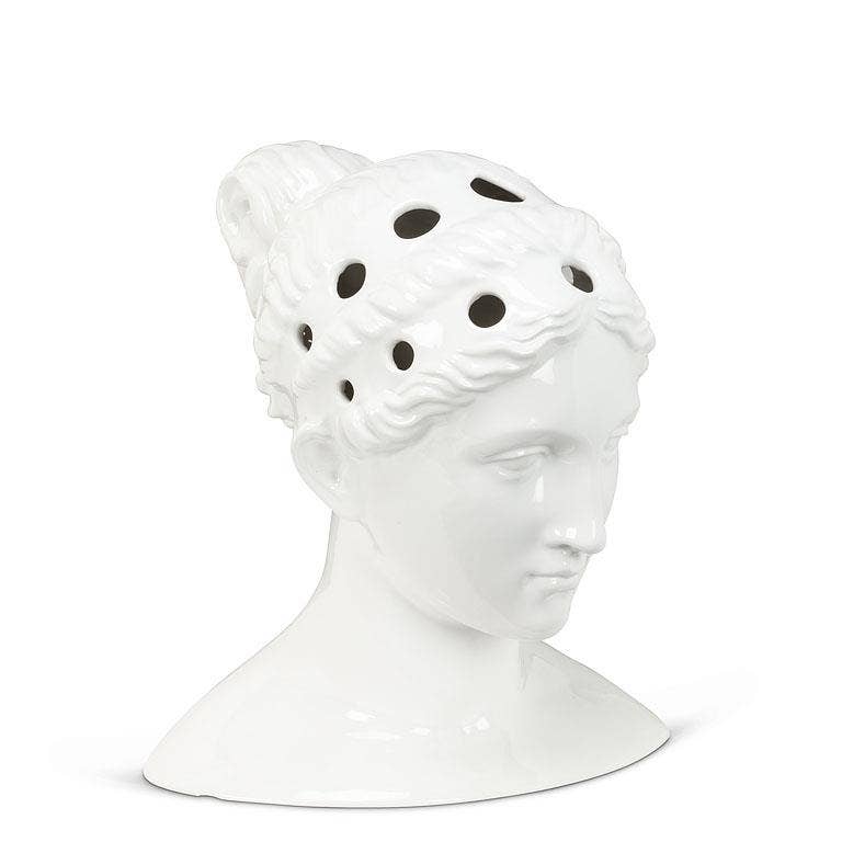 Abbott - Wholesale Vase - Large Woman Head Vase with Holes-13"H - Clearance2