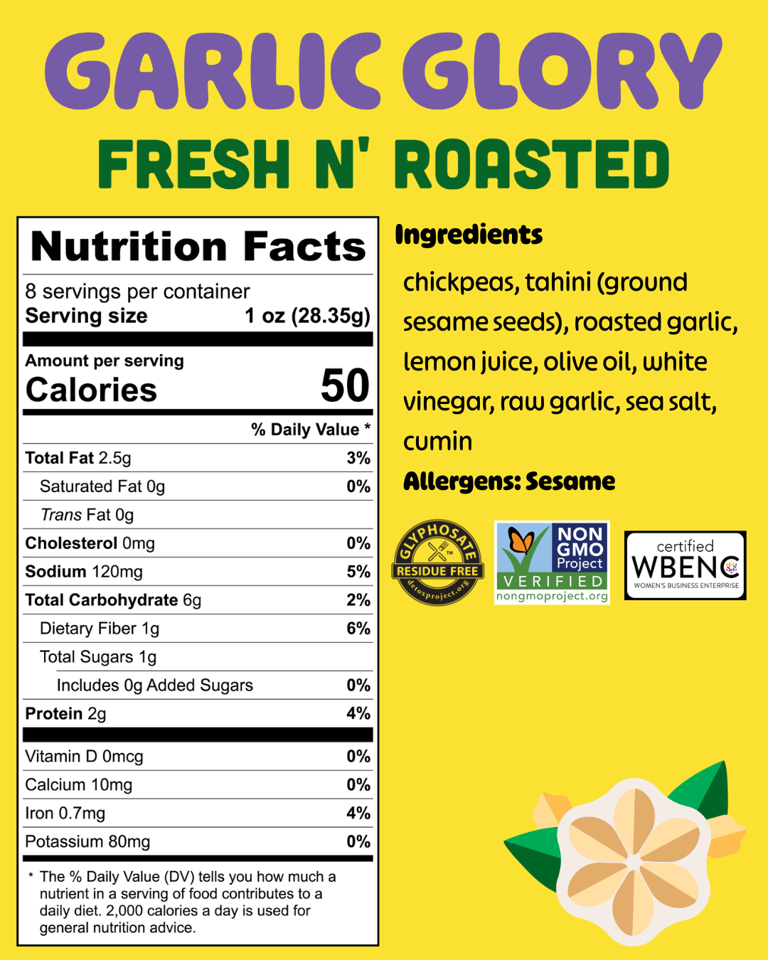 Hummus Goodness - Wholesale Dip - GARLIC GLORY HUMMUS 2