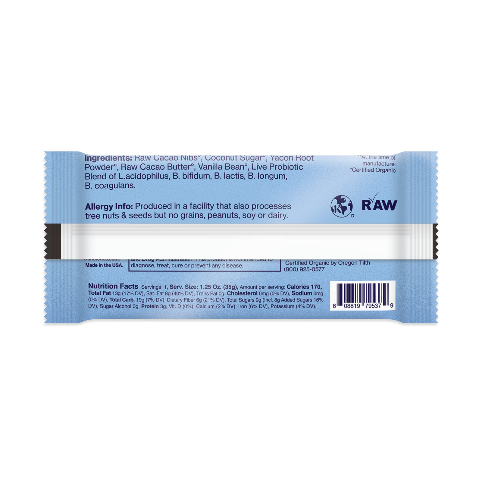 Windy City Organics - Wholesale Chocolate Bar - Better Biome Bar - Probiotic Chocolate Bar - Original1