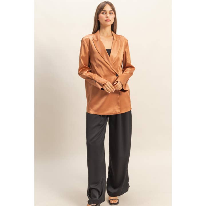 HYFVE - Wholesale Blazer - Women's - Satin Long Sleeve Blazer14
