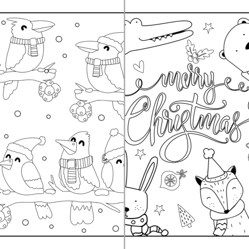 ColorFall Editions - Vendita all'ingrosso Libro da colorare e attività - Bambini e neonati - Libro da colorare per bambini: animali che festeggiano il Natale6