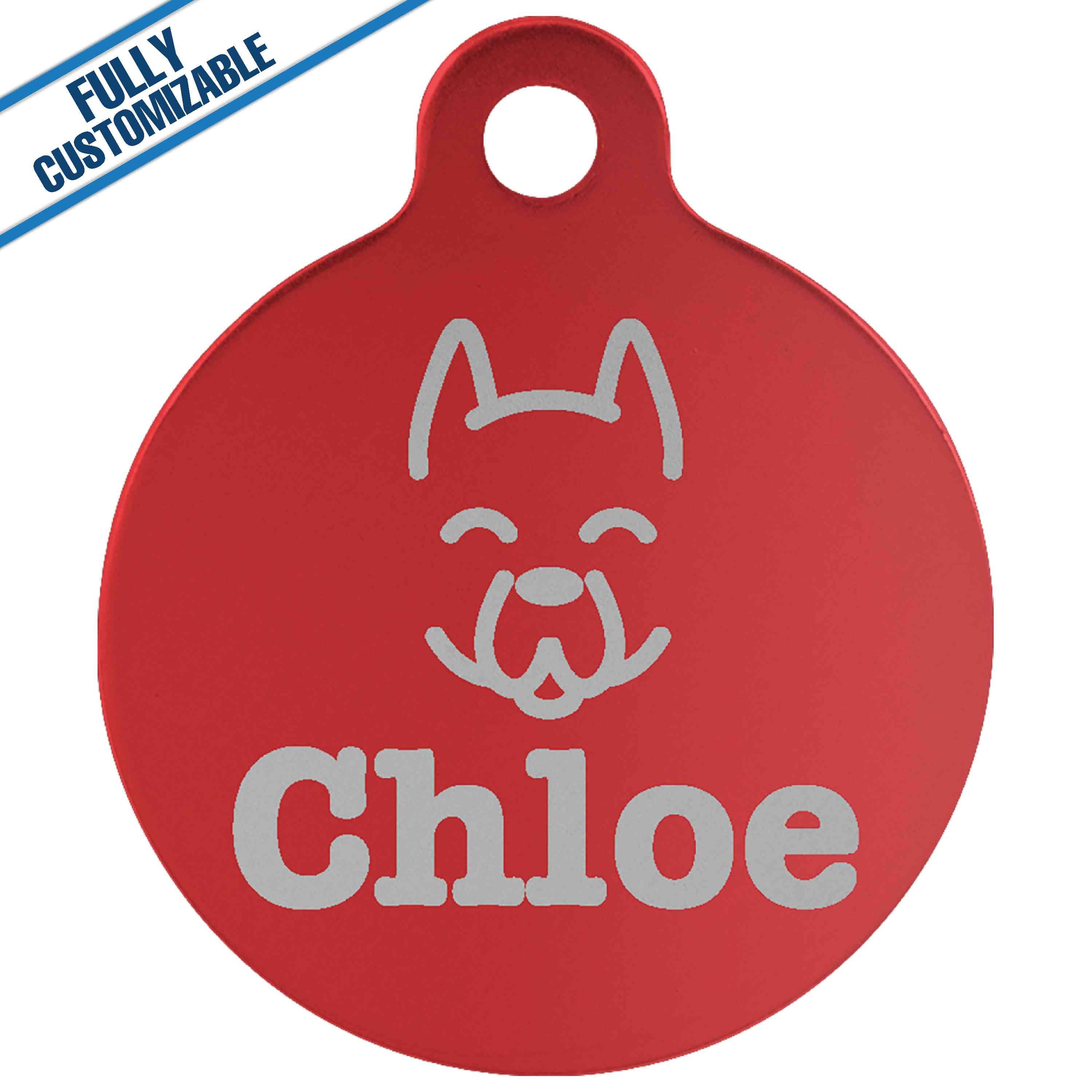 GiftWorksPlus - Wholesale Pet Identification Tag - Cat/Dog - Engraved Round Anodized Aluminum Pet Tag -Fully Customizable0