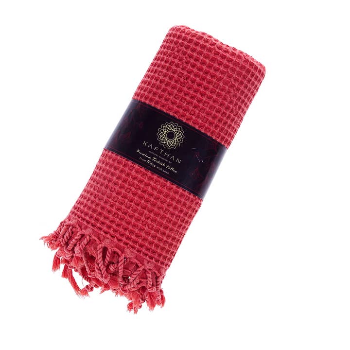 KAFTHAN – Toalha de banho por atacado – Toalha Turca Stoned Waffle | Toalha de Praia | Presente de Natal0
