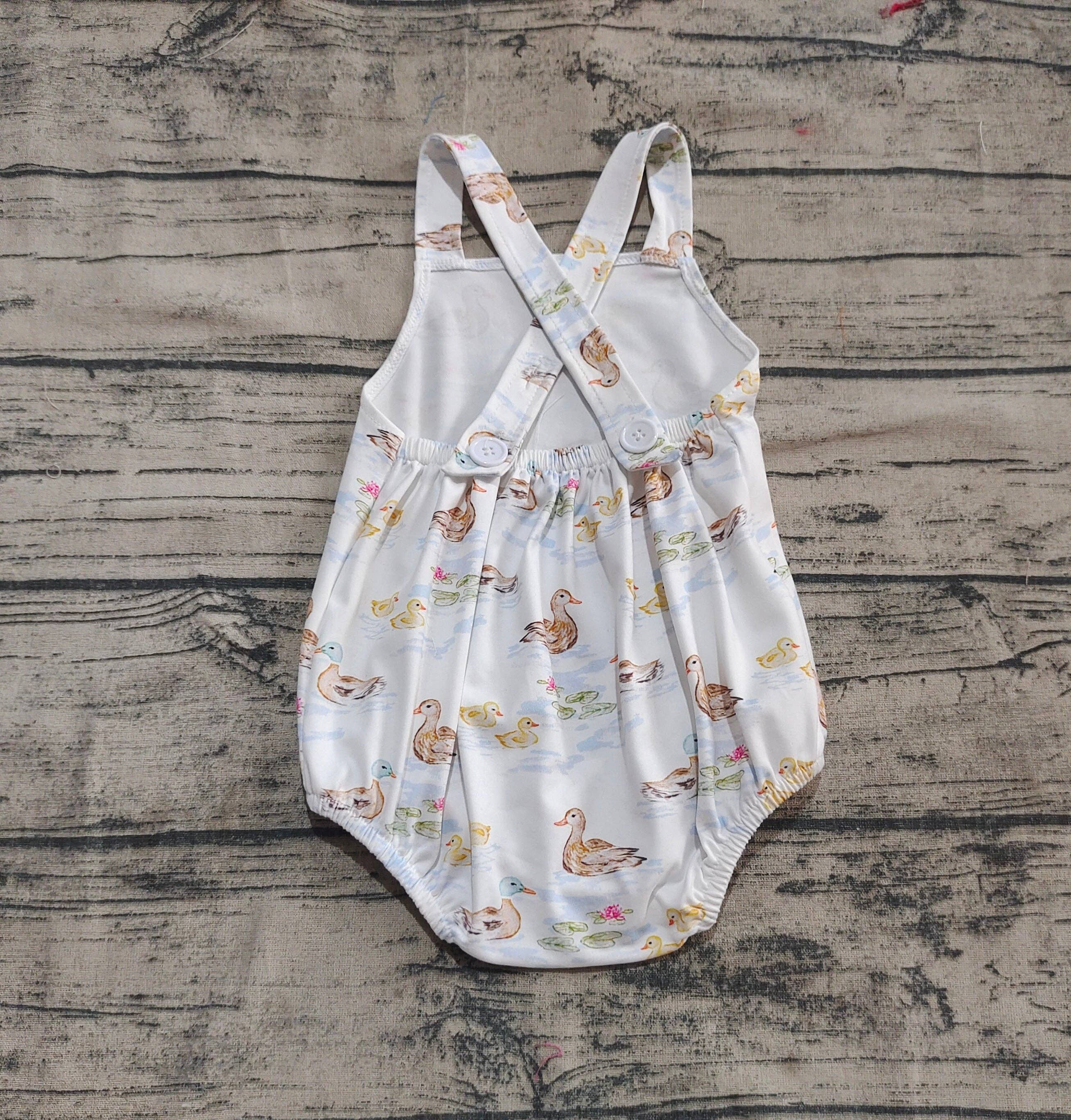 Aier Wholesale - Wholesale Bodysuit (Non-Footed) - Baby - Baby Boys Strap Ducks Bubble Rompers3