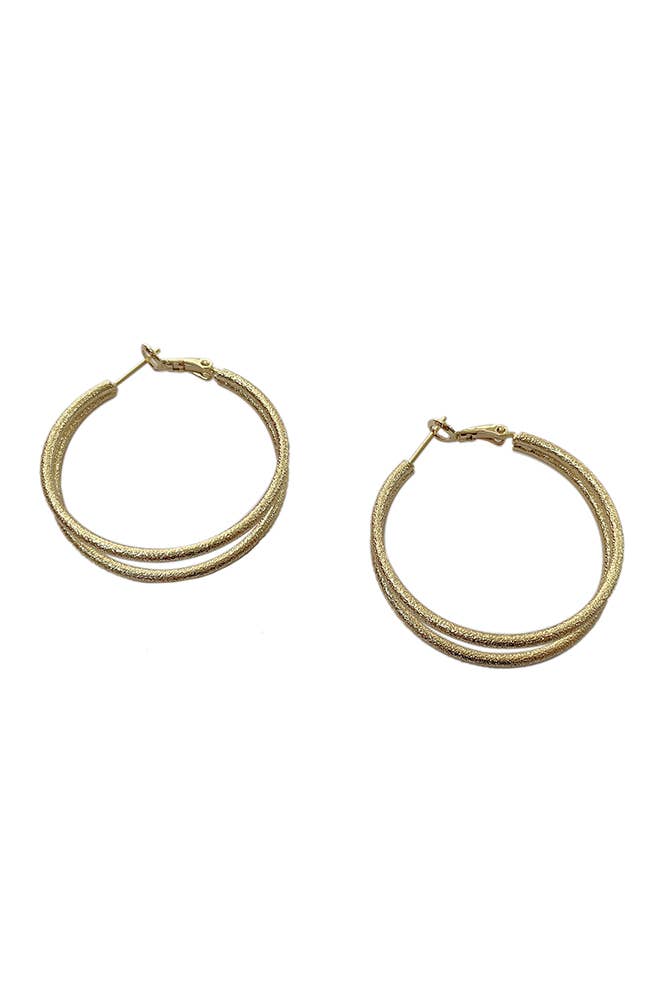 Hana - Wholesale Hoop Earrings - 14K Gold Dipped Omega Closure Hoop1