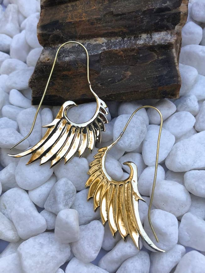 Phoenix vinger messing øreringe for engroshandel hos ZEBA