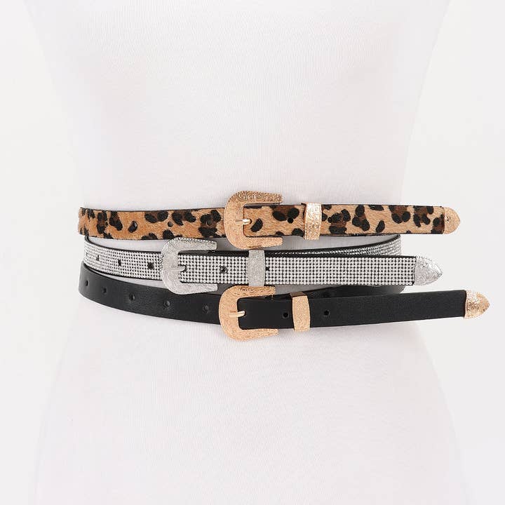 Assorted Design Belt Trio for wholesale by 3AM BY H&D ACCESSORIES