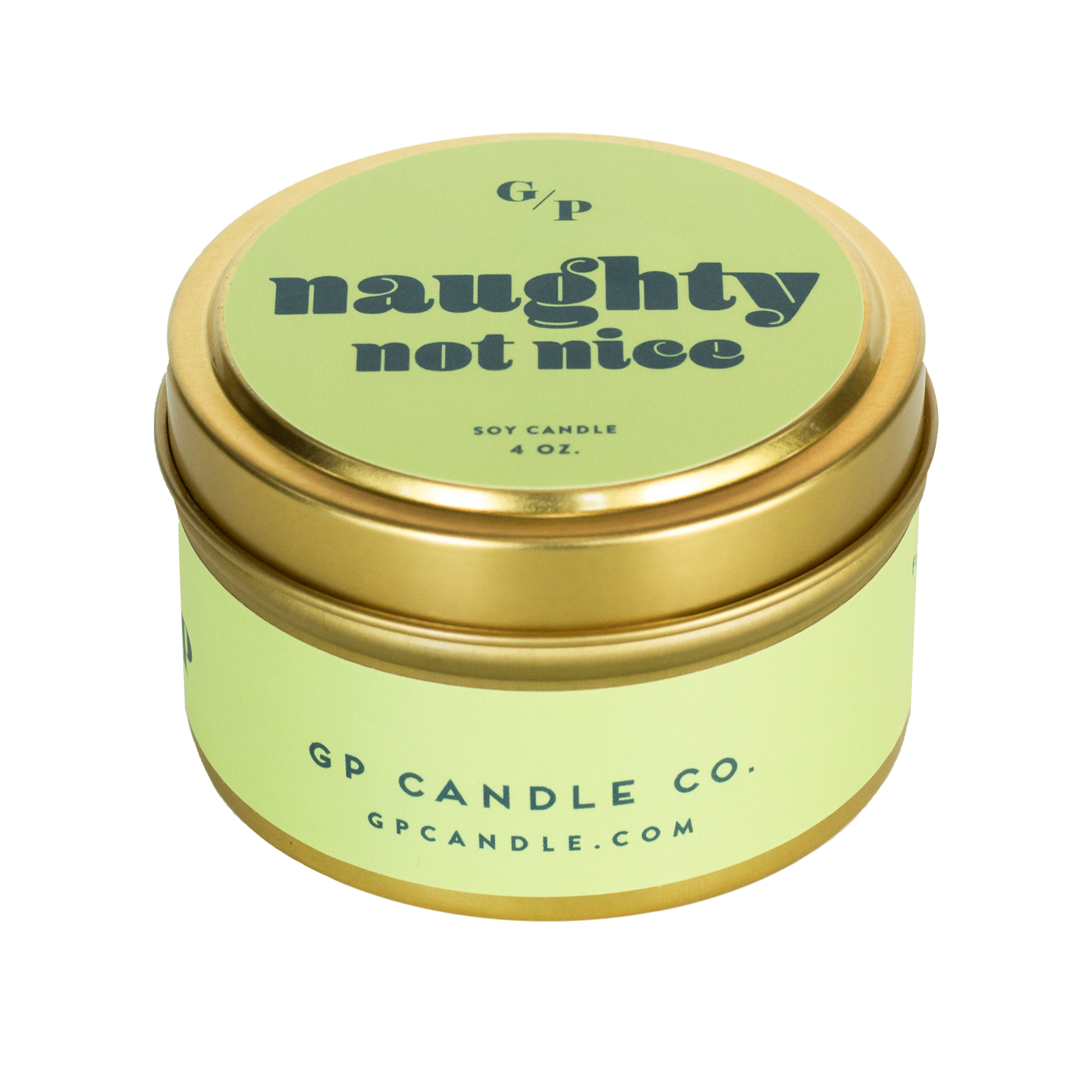 GP Candle Co. - Venta al por mayor Vela aromática de viaje - Travieso no Agradable Solo Porque Lata de Vela de 4 oz.1