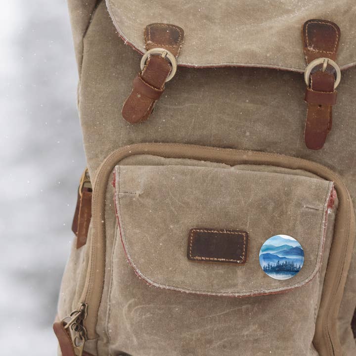 NatureCuts - Wholesale Lapel Pin/Button - Blue Forest Pin Button, Forest Keychain, Forest Magnet6