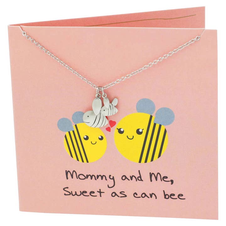 Quan Jewelry - Wholesale Birthday Card - Jess Gifts for Mom Funny Puns Birthday Cards and Bee Necklace