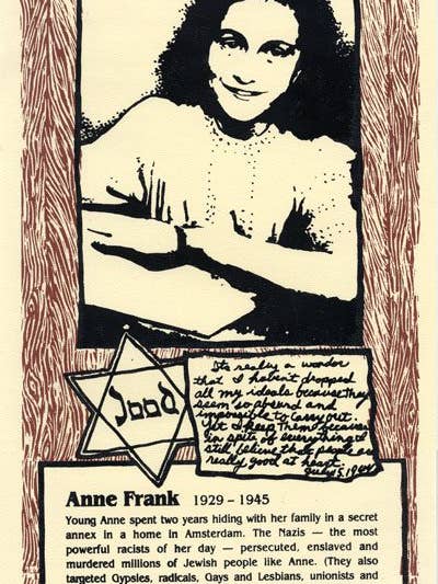 Anne Frank (Poster) for wholesale by Ricardo Levins Morales Art Studio