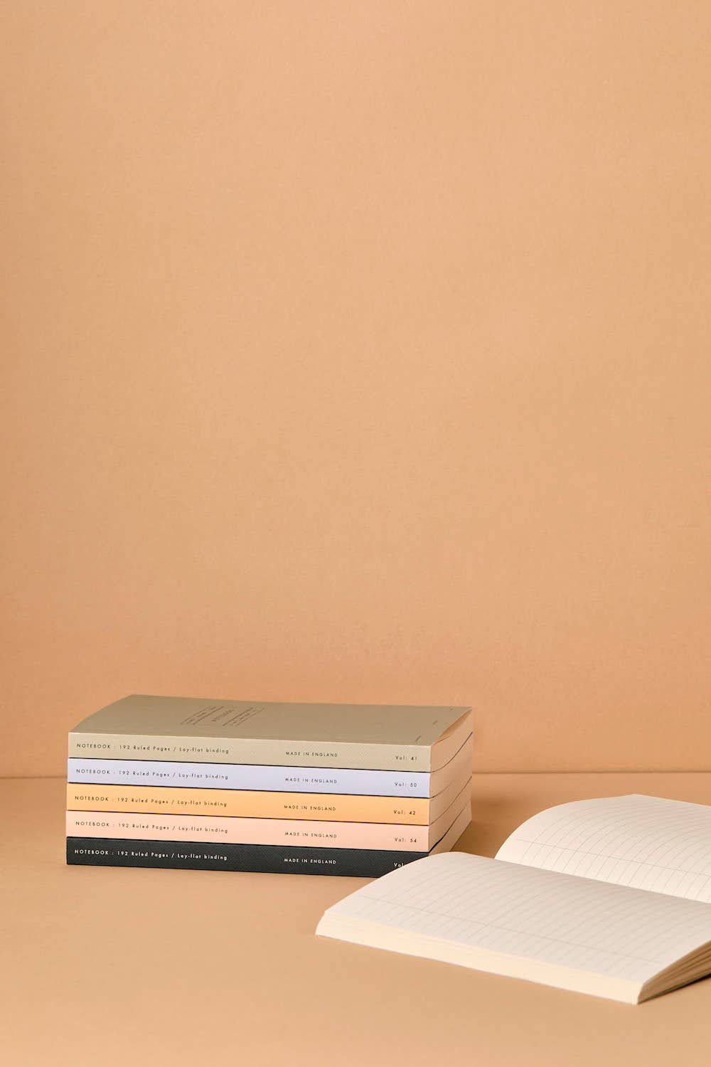 Katie Leamon - Wholesale Notebook - Vol 55: Ruled Red Burgundy Stripe Lay Flat Notebook1