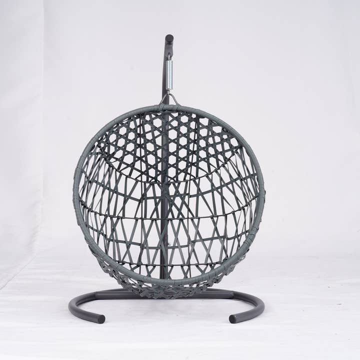39F Inc. - Wholesale Pet Bed - Cat/Dog - Cat Swing Bed with Stand & Cushion, Rattan Egg Chair, Brown13