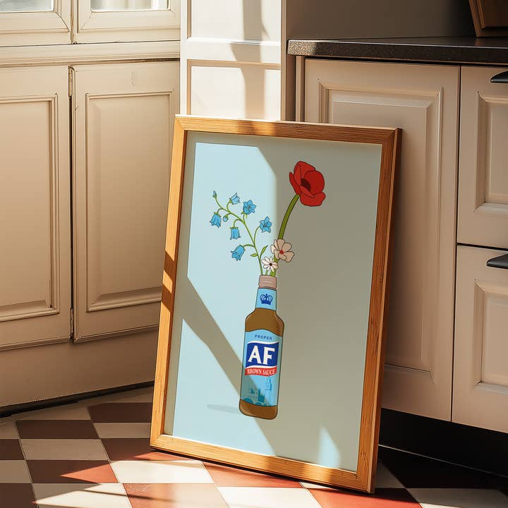 Brown Sauce Illustrated Print for wholesale by Laura Frances Heitzman