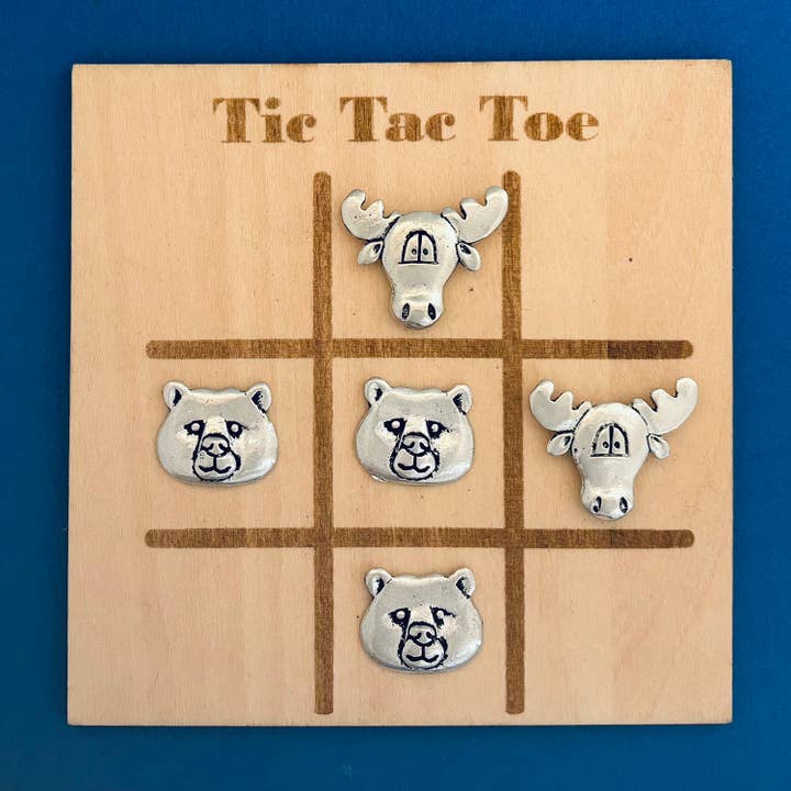 Jeu de voyage Tic Tac Toe Élan & Ours pour la vente par Basic Spirit
