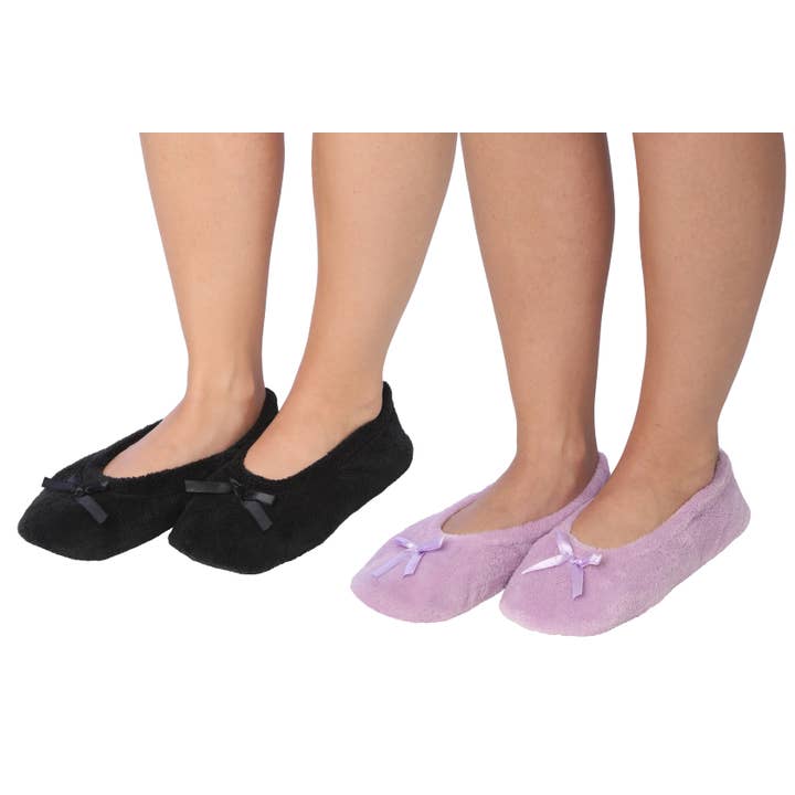 Roxoni – Großhandel Hausschuhe – Damen – Damen (2er-Pack) Wildleder Ballerina Slipper8