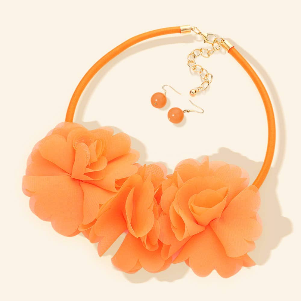 Sensibling Corp. – wholesale Smycken – Halsband med blomma av tredubbel nätväv4