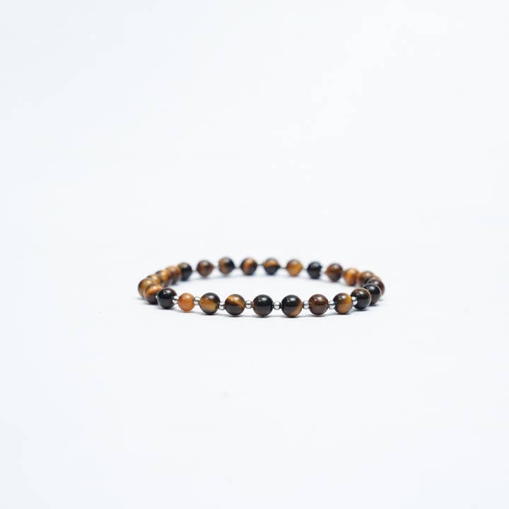 KLS Gems and Jewelry - Wholesale Beaded bracelet - Tiger's Eye bracelet with Stainless steel beads 3