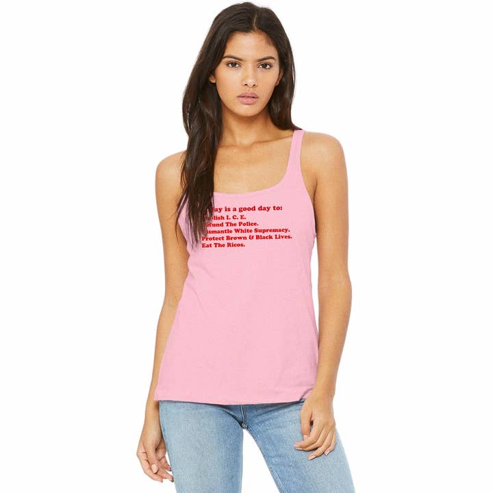 Good Day Tank (roze) voor wholesale door Vida + Wild