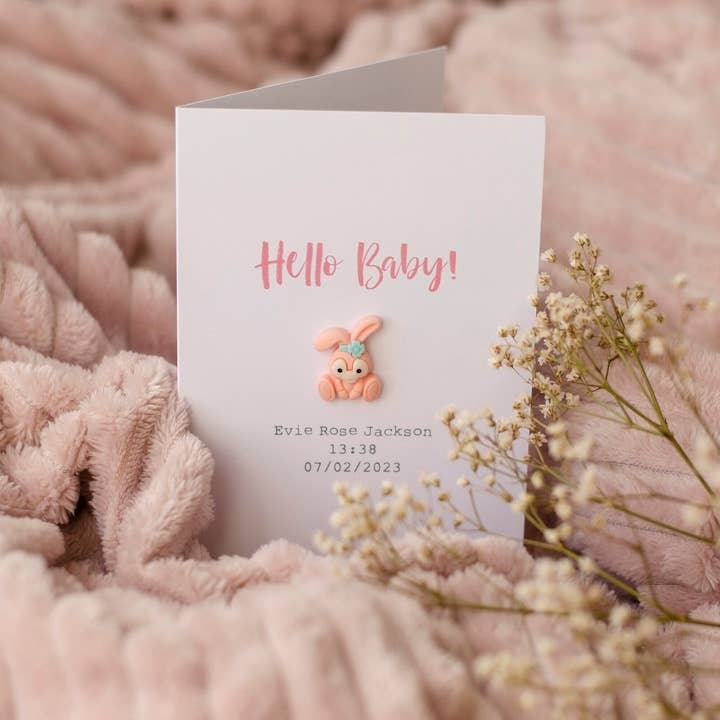 Hello Baby! / New Baby Luxury Card for wholesale by Drop Scone Designs