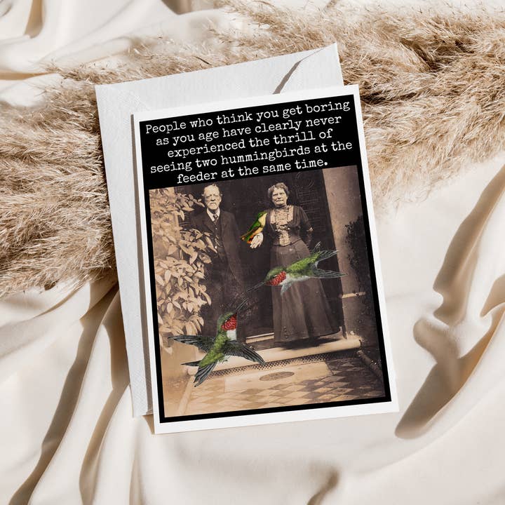 Raven's Rest Studio - Wholesale Birthday Card - Birthday Card. People Who Think You Get Boring As You Age...1