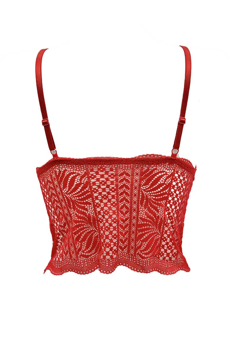 Belle Com'Elle - Wholesale Bralette - Women's - Long lace bralette bra/V320539